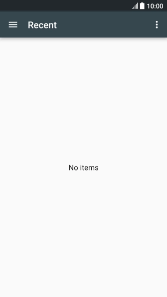 Slide your finger right starting from the left side of the screen.