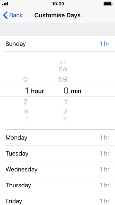 Select the required period.