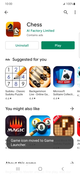 Press the Home key to return to the home screen.