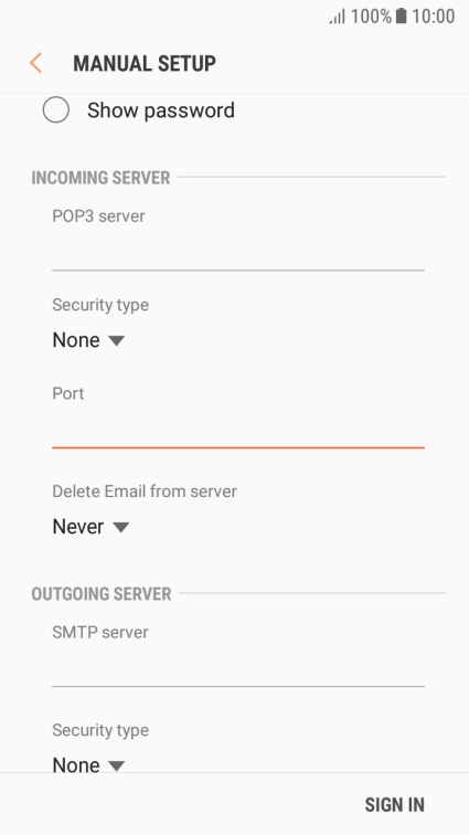 Press the drop down list below 