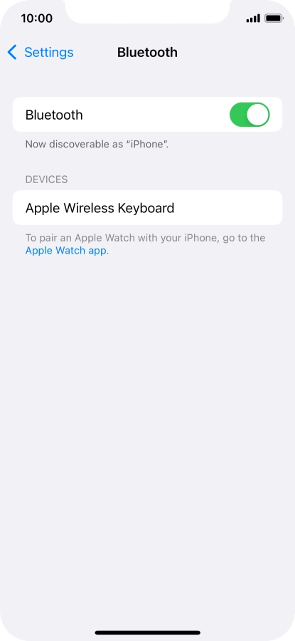 Press the required Bluetooth device and follow the instructions on the screen to pair the device with your phone.