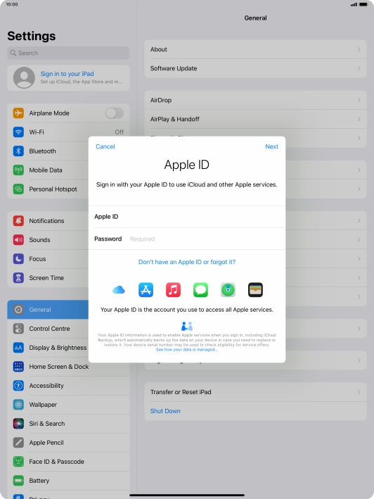 Press the field next to 