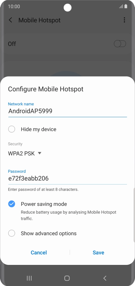 Press the field below 