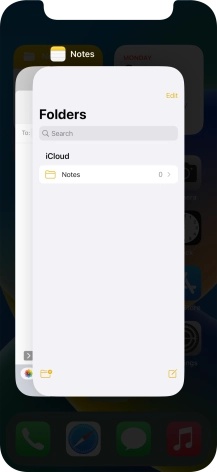 Slide upwards on the required application to end it. Slide upwards on the required application to end it.