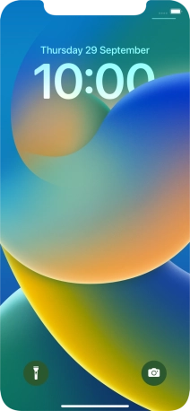 Slide your finger upwards starting from the bottom of the screen.