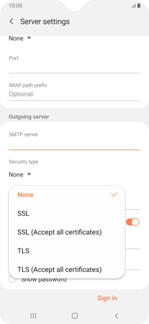 Press None to turn off the function.
