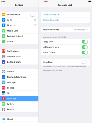 Press the indicator next to 
