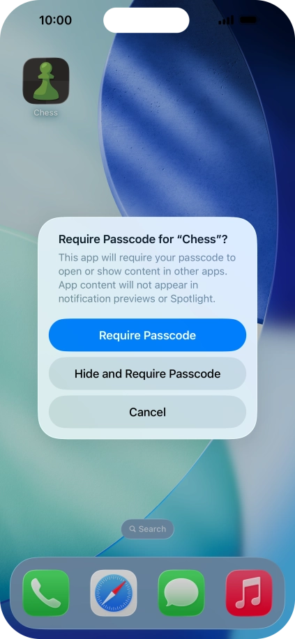 Press Require Passcode. Press Require Passcode.