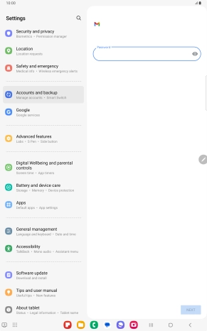 Press the field below 