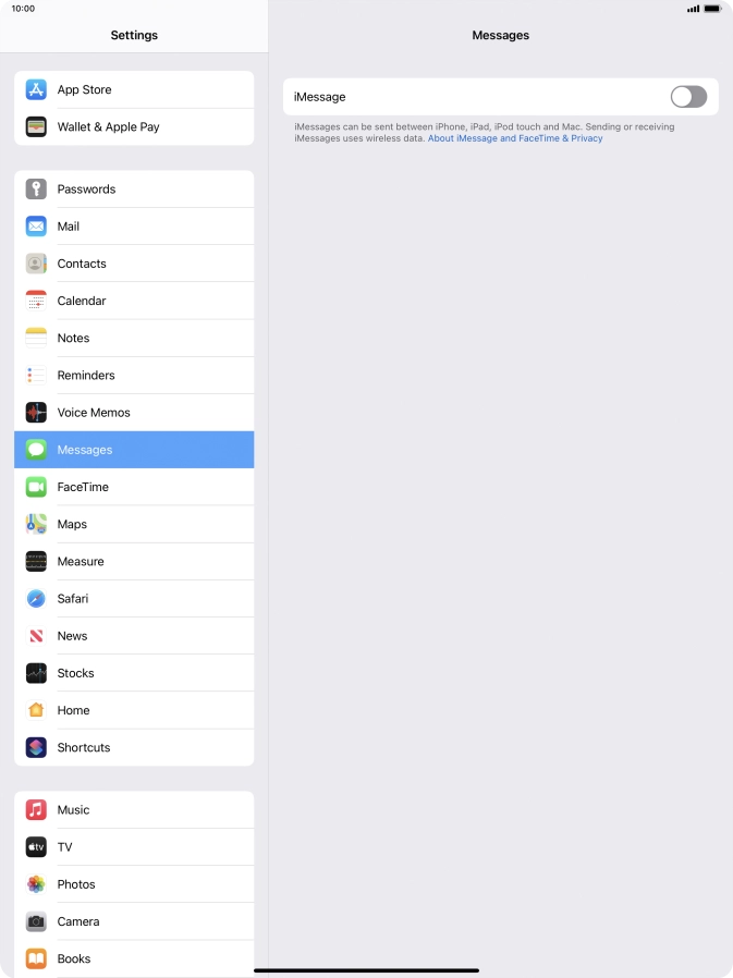 Press the indicator next to 