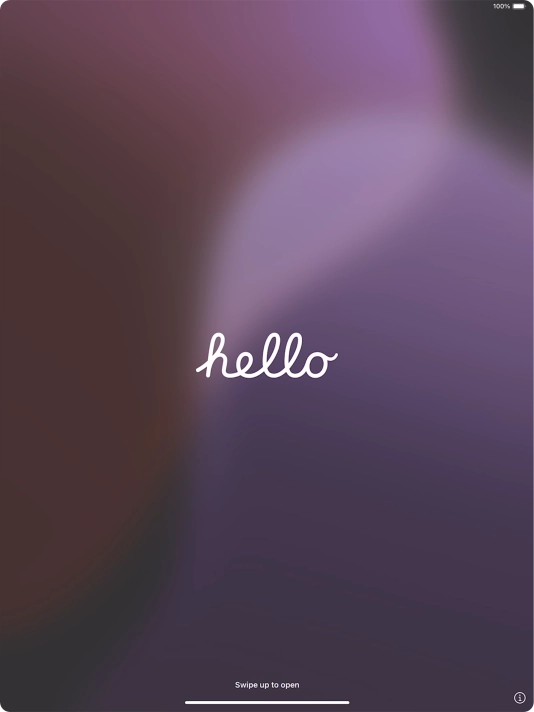 Slide your finger upwards starting from the bottom of the screen.