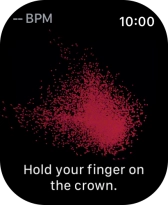 Place your index finger on the Digital Crown while the measurement is done.