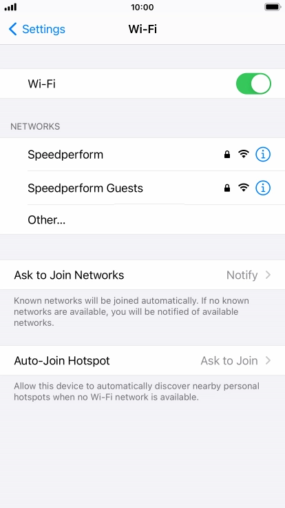 Press the required Wi-Fi network and key in the password for the Wi-Fi network.