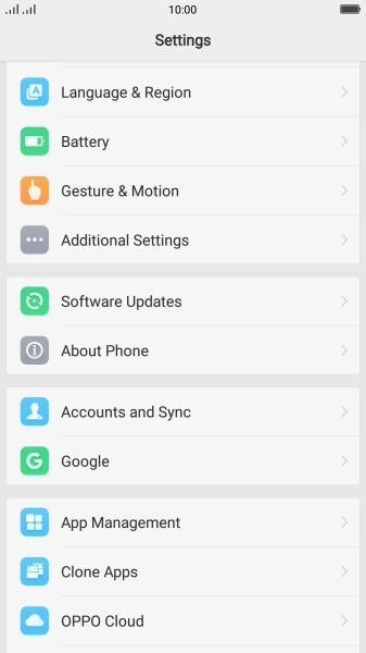 Press Accounts and Sync.