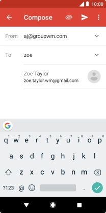 Press the required contact.