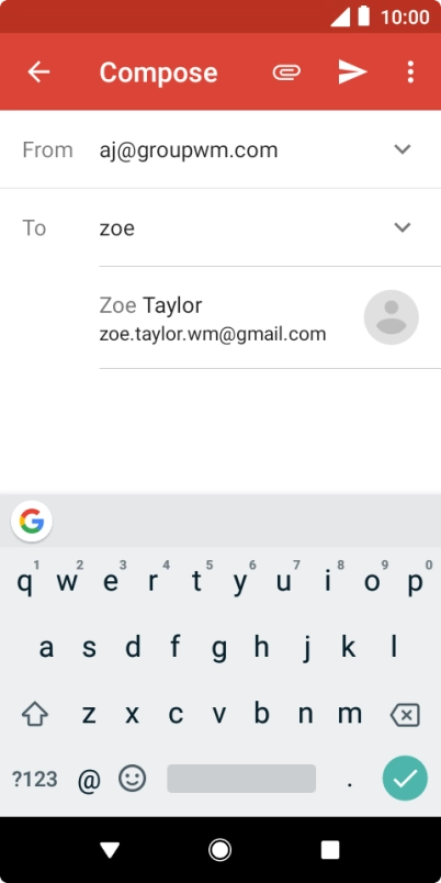 Press the required contact.