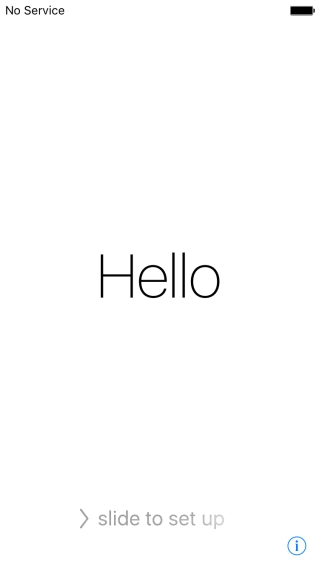 Slide your finger right on the screen.