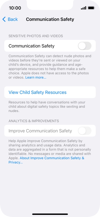 Press the indicator next to 