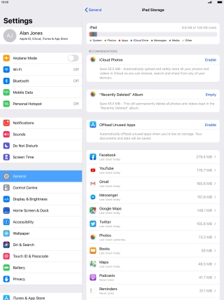 Press the required app.