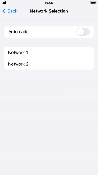 If you turn off the function, press the required network.