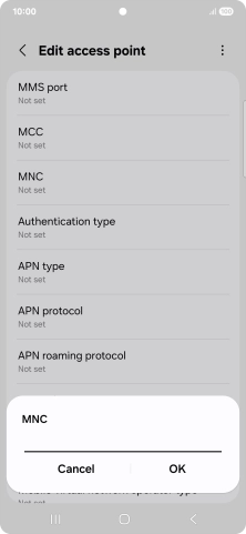 Key in 03 and press OK.