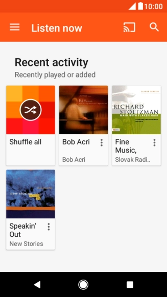 Slide your finger right starting from the left side of the screen.
