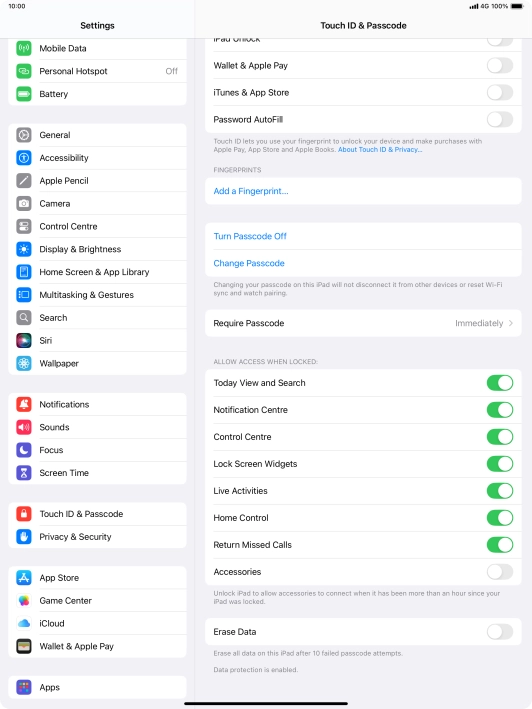Press the indicator next to 