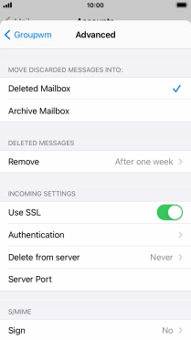 Press the indicator next to 