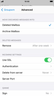 Press the indicator next to 
