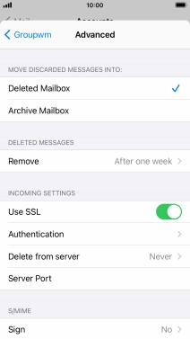 Press the indicator next to 