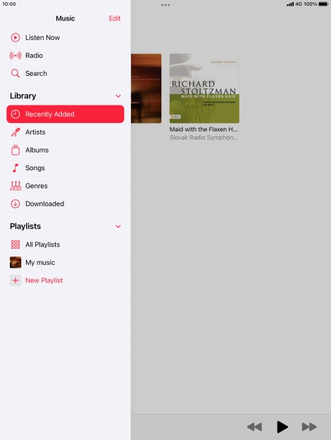 Press the required playlist.