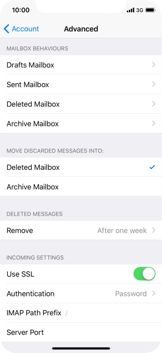 Press the indicator next to 