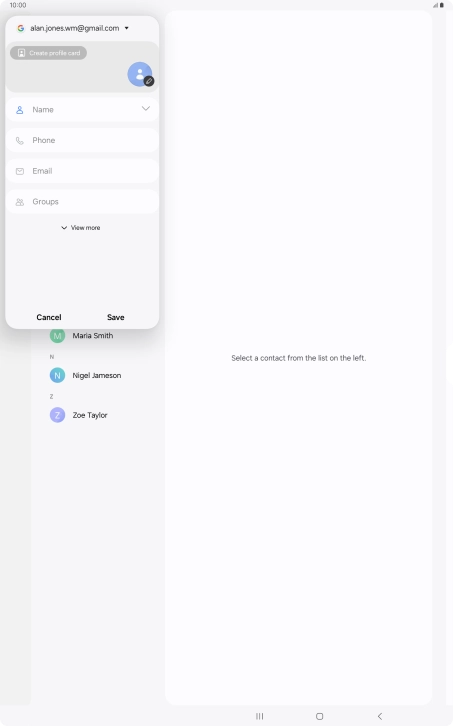 Press Name and key in the required name.