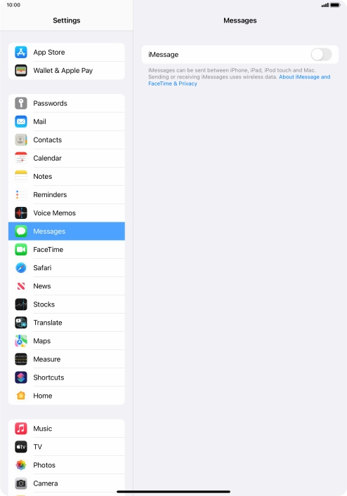 Press the indicator next to 