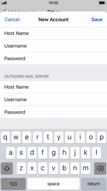 Press Save. Your email account has now been set up. To select more settings for incoming and outgoing server, proceed with the following steps.