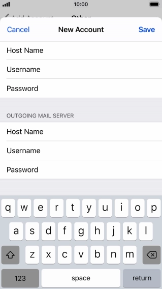Press Save. Your email account has now been set up. To select more settings for incoming and outgoing server, proceed with the following steps.