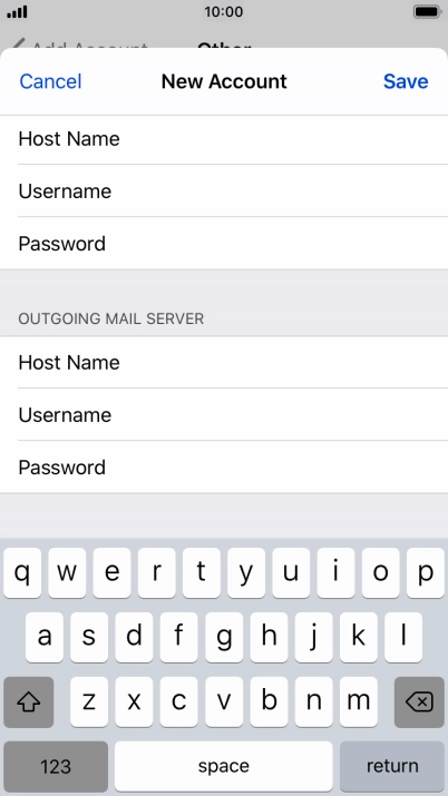 Press Save. Your email account has now been set up. To select more settings for incoming and outgoing server, proceed with the following steps.