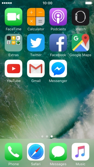 Press and hold the required app until the icons start to jiggle.