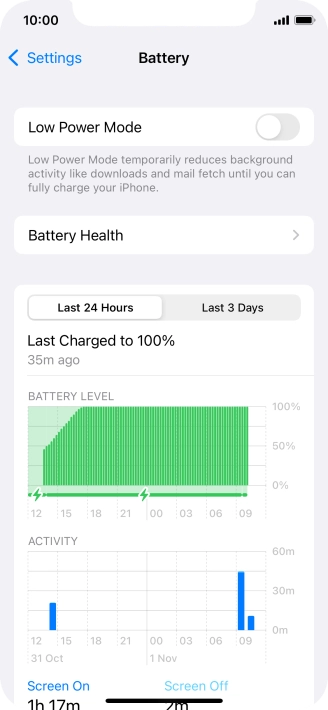 Press the indicator next to 