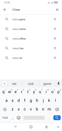 Key in the name or subject of the required app and press the search icon.