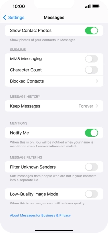 Press the indicator next to 