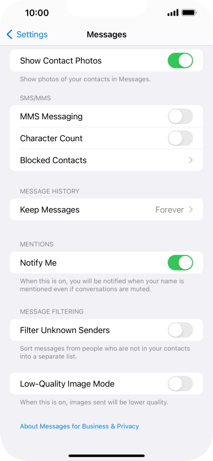 Press the indicator next to 