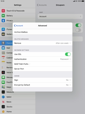 Press the indicator next to 