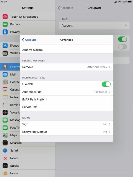 Press the indicator next to 