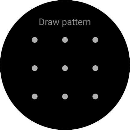 Slide your finger across the screen to connect at least four points and follow the instructions on the screen to create a pattern as lock code.