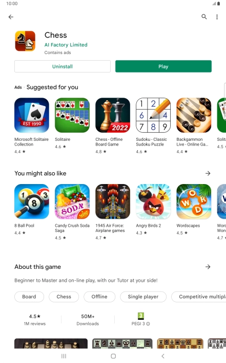 Press the Home key to return to the home screen.