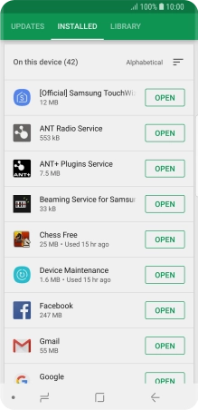 Press the required app.