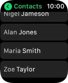 Press the required contact.