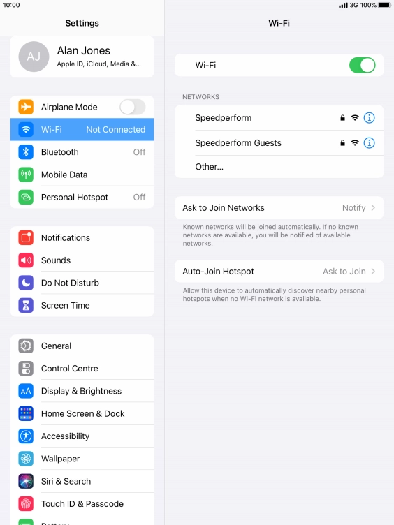 Press the required Wi-Fi network and key in the password for the Wi-Fi network. Press the required Wi-Fi network and key in the password for the Wi-Fi network.