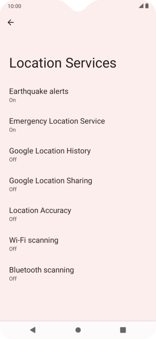 Press Location Accuracy.